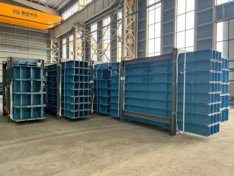 Painted Bridge Components Packed and Ready for Shipment