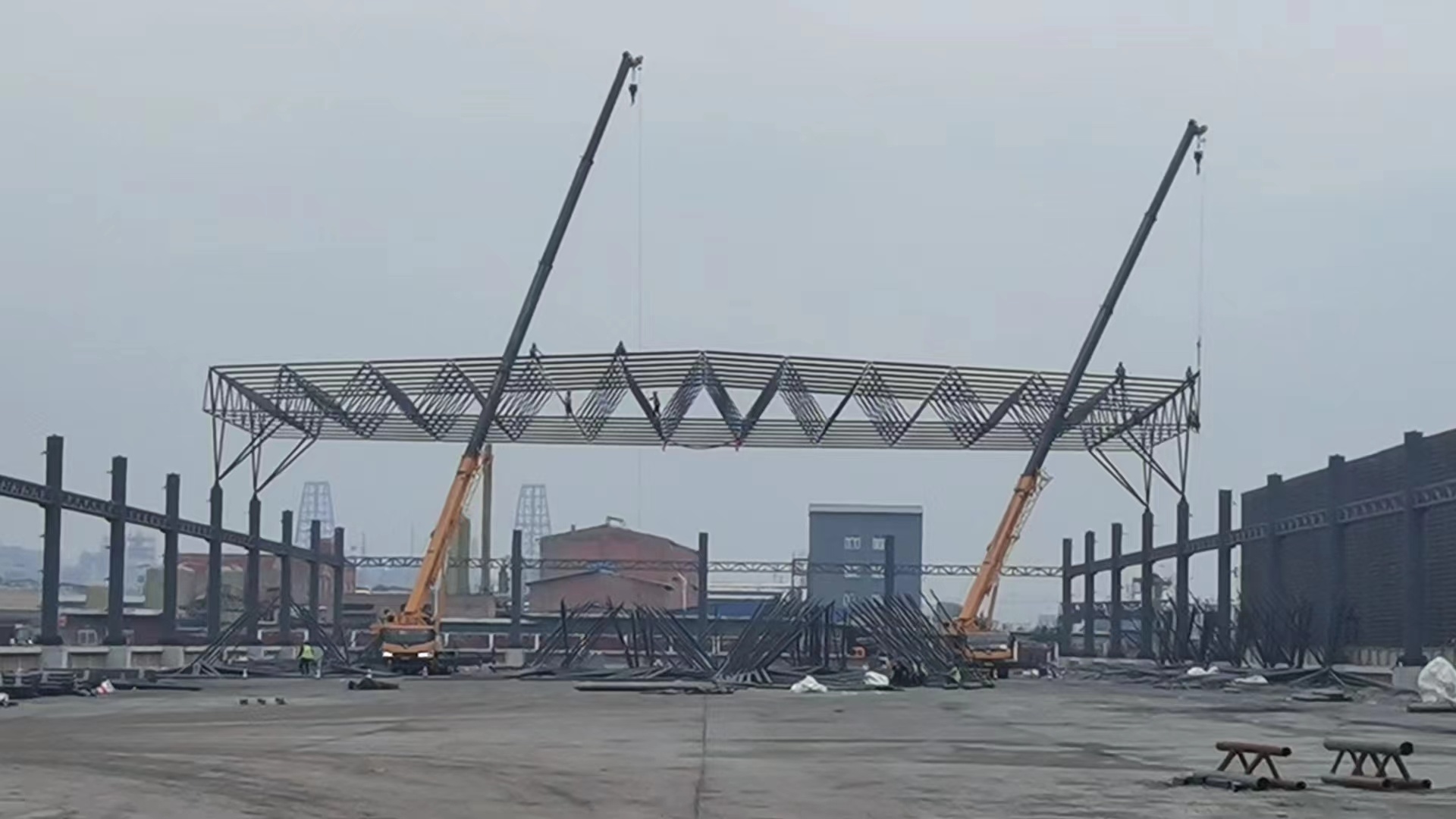 Precision-Built Coal Storage Sheds | Rucheng Steel Structures Drives Green Industrial Growth